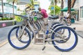 Bicycles for rent in Miami Beach Royalty Free Stock Photo