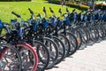 Bicycles for rent at station