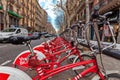 Bicycles station in Barcelona.