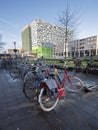 Bicycles for student transport on university campus de uithof near utrecht in holland
