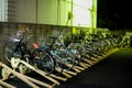 Bicycles in Tokyo, Japan. Tokyo has many bicycles since the land is pretty flat. Many Japanese people ride bicycles as a transport