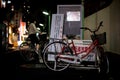 Bicycles in Tokyo, Japan. Tokyo has many bicycles since the land is pretty flat. Many Japanese people ride bicycles as a transport