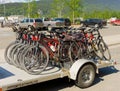 Bicycles used by cruise ship passengers in skagway