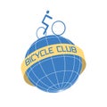 Bicycling vector design element, logo Royalty Free Stock Photo