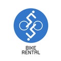 Bicycling vector design element, logo Royalty Free Stock Photo