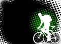 Bicyclist on the abstract background Royalty Free Stock Photo