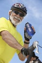 Bicyclist Holding Water Bottle Royalty Free Stock Photo