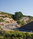 Bicyclist on a mountain road