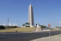 Bicyclist passes Memorial to Jose Marti at the Square of Revolution in Havana, Cuba.