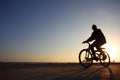 Bicyclist silhouette