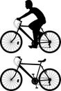 Bicyclist silhouette Royalty Free Stock Photo