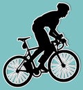 Bicyclist sticker Royalty Free Stock Photo