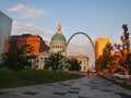 Bicyclists In Downtown St. Louis Missouri Royalty Free Stock Photo