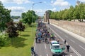 Bicyclists` parade in Magdeburg, Germany am 17.06.2017. Bicyclist are waiting of start