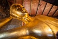 Bid Buddha gold statue in Wat Pho , Beautiful temple of Wat Phra Chetuphon Wimon Mangalaram, Bangkok,Thailand Royalty Free Stock Photo