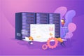 Big data developer vector illustration.