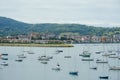 Bidassoa river and Hondarribia, in Spain