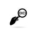 Bidding icon. Auction competition sign Royalty Free Stock Photo
