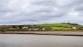 BIDEFORD, DEVON, ENGLAND, UK - MARCH 11 2020: Panoramic view of River Torridge estuary at Bideford. Royalty Free Stock Photo