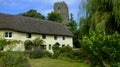 St George`s Church and Village Cottages in the village of Georgham near Croyde on the North Devon coast AONB, Devon, UK Royalty Free Stock Photo