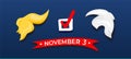 Vote check mark for election. Royalty Free Stock Photo