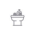 Bidet linear icon concept. Bidet line vector sign, symbol, illustration.