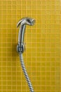 Bidet shower, bidet spray in toilet Royalty Free Stock Photo