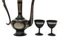 Bidriware Wine Decanter and Cups