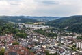 Biedenkopf historic town hesse germany from above