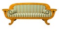 Biedermeier sofa isolated