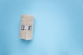 Biege medical bandage roll isolated on white background. Sterile elastic bandage roll Royalty Free Stock Photo