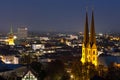 Bielefeld germany cityscape in the evening