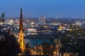 Bielefeld germany cityscape in the evening