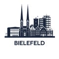 Bielefeld Skyline Emblem Royalty Free Stock Photo