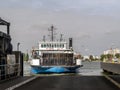 Bielik-type ferry operating across Swina river, Swinoujscie, Poland