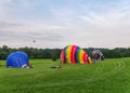 Three balloons in deflating phase