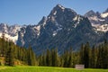 BielovodskÃ¡ Po?ana. View on High Tatra rocky mountain peeks from Bielovodska Dolina valley mountain valley in Slovakia