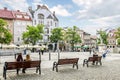 BIELSKO BIALA, POLAND - MAY 27,2016: The Main Market Square Royalty Free Stock Photo