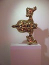 Biennial Venice 2017 Interesting gold sculpture in Art GalleryItaly Europe