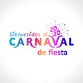 Bienvenidos al carnaval de fiesta. 2020.
