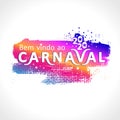 Bienvenidos al carnaval. 2020. Vector logo in Spanish translates as Welcome to the carnival.