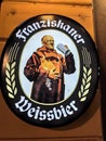 Bier Franziskaner weissbier commercial metal plate