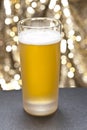 Bier glasses in front of a colorful background