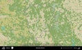 Bierazino District outlined, Belarus. Topographic Humanitarian Royalty Free Stock Photo