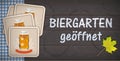 Biergarten Geoeffnet Dark Wood Beer Coasters