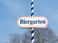 Biergarten sign