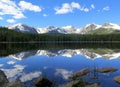 Bierstadt Lake with the Continental Divide reflection in Rocky M Royalty Free Stock Photo