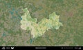 Biesankovicy District highlighted, Belarus. Topographic Humanitarian Royalty Free Stock Photo