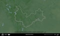 Biesankovicy District outlined, Belarus. Physical Royalty Free Stock Photo