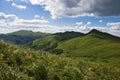 Bieszczady mountains panoramic Royalty Free Stock Photo